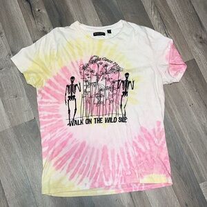 Brave Soul Pink and Yellow Tie-Dye T-Shirt